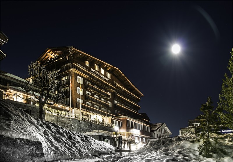 Hotel Eiger M&uuml;rren - Aussenansicht Winter - Seminarhotelsschweiz - MICE Service Group
